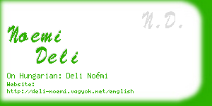 noemi deli business card